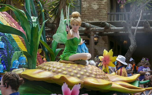 Illustrative: An actor portraying Tinker Bell performs on a float during the Festival of Fantasy Parade at Magic Kingdom Park at Walt Disney World Resort in Lake Buena Vista, Florida, April 18, 2022. (AP Photo/Ted Shaffrey)