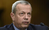 In this photo from February 25, 2015, retired General John Allen testifies on Capitol Hill in Washington, before the Senate Foreign Relations Committee to examine the fight against the Islamic State of Iraq and Syria. (AP Photo/Susan Walsh, File)