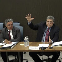 In this image from video released by the House Select Committee, former Attorney General William Barr speaks during a video deposition to the House select committee investigating the January 6 attack on the US Capitol, that was shown as an exhibit at the hearing June 13, 2022, on Capitol Hill in Washington. (House Select Committee via AP)