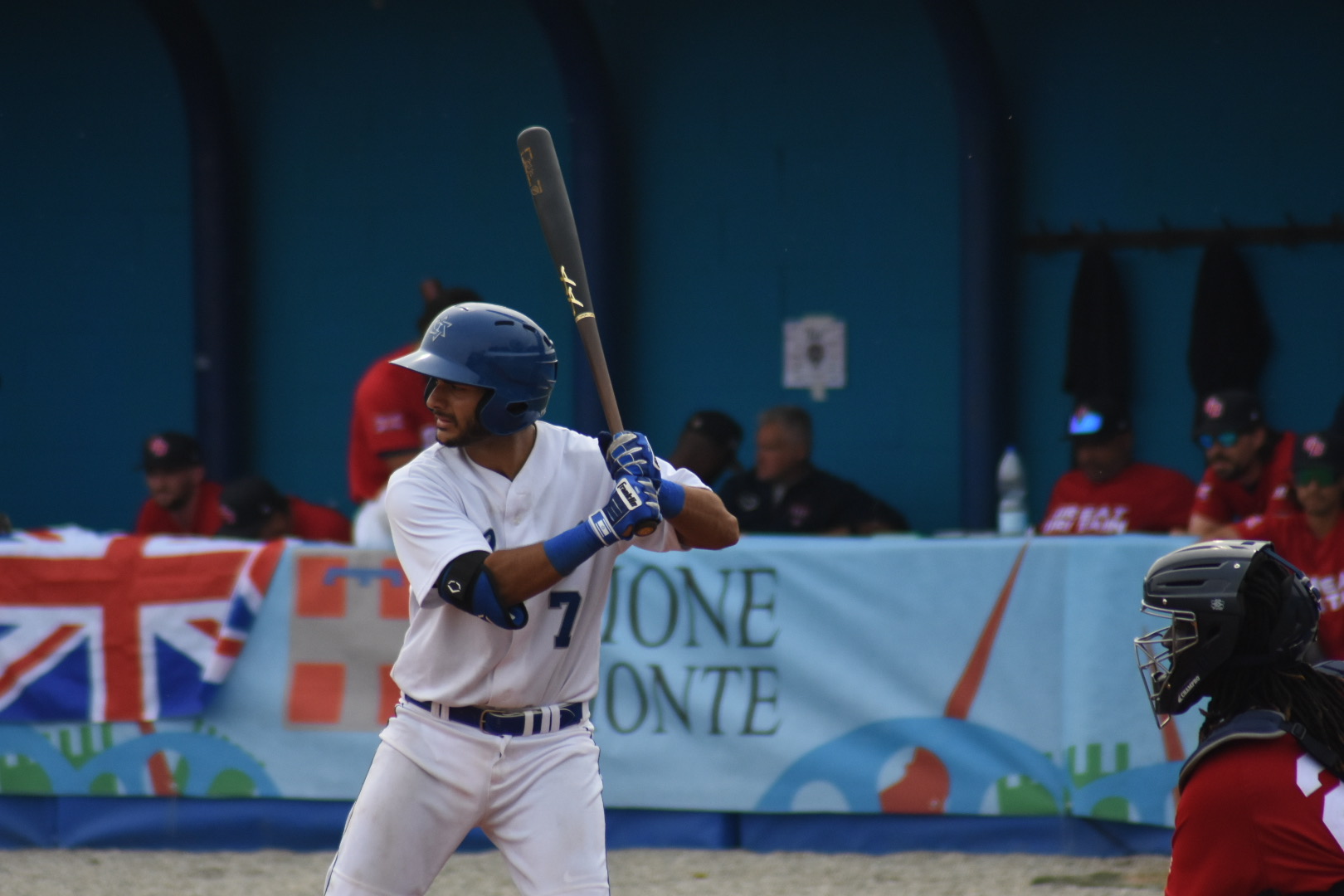 Tal Erel goes to bat for Team Israel in this undated photo. (Courtesy IAB)