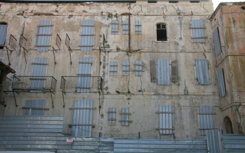 Illustrative: A run-down building in the Florentin neighborhood of South Tel Aviv, February 22, 2008. (Harari Isaac/Flash90)