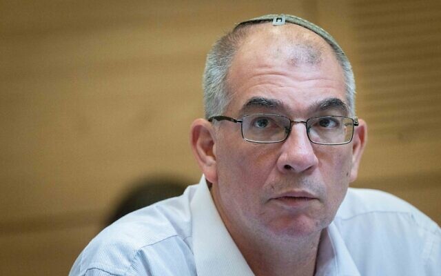 Yamina MK Nir Orbach attends an Arrangements Committee meeting at the Knesset, June 21, 2021. (Yonatan Sindel/Flash90)