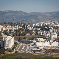 A view of the Israeli town of Bet Shemesh on February 8, 2021. (Gershon Elinson/Flash90)