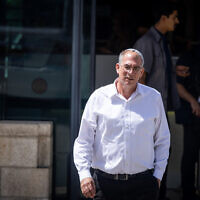 Yamina MK Nir Orbach seen leaving the Prime Minister's Office in Jerusalem, after meeting with Prime Minister Naftali Bennett, June 12, 2022. (Yonatan Sindel/Flash90)