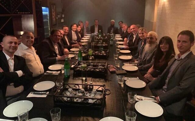 A delegation of 12 Egytian industrialists and businesspeople during a visit to Israel as part of the 2004 QIZ agreement. (June 20, 2022.)
