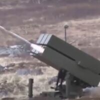 Screen capture from undated video of a NASAMS air defense system launch. (YouTube)