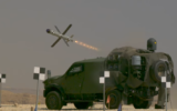 The sixth-generation Spike NLOS anti-tank missile is seen launched in a test in August 2021. (Rafael Advanced Systems)