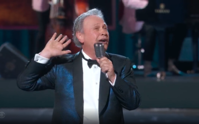 Billy Crystal performing a 'Yiddish scat' routine during the 75th annual Tony Awards, June 12, 2022. (Screenshot via JTA)