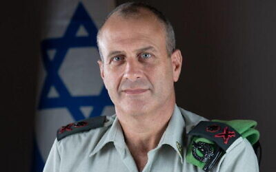 Maj. Gen. Yehuda Fuchs, commander of the army’s Central Command, in an undated photograph. (Israel Defense Forces)