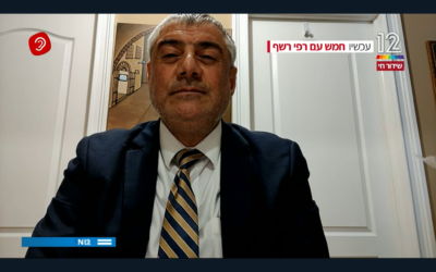 Rabbi Yosef Mizrachi from Monsey, New York, tells Channel 12 News's Rafi Reshef that he does not retract his remarks on Prime Minister Naftali Bennett and Finance Minister Avigdor Liberman, June 1, 2022. (Channel 12 News)