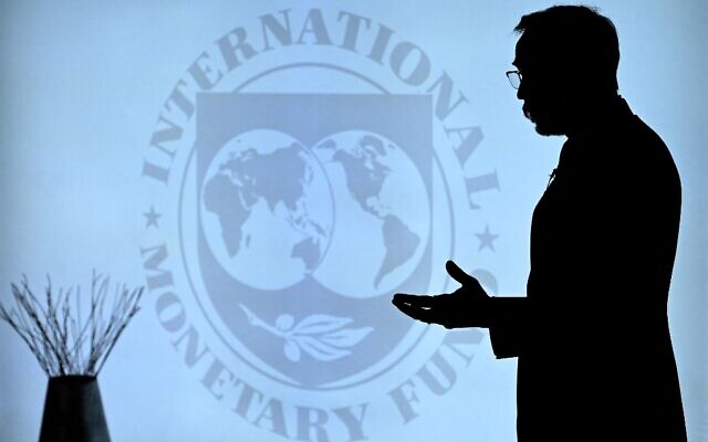 International Monetary Fund (IMF) Chief Economist Pierre Olivier Gourinchas speaks during an interview with AFP at the IMF headquarters in Washington, DC, on July 26, 2022. (OLIVIER DOULIERY / AFP)