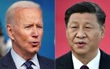 This combination of file pictures created on June 08, 2021, shows US President Joe Biden (left) in Washington, DC, June 2, 2021; and Chinese President Xi Jinping at Macau's international airport on December 18, 2019. (Mandel Ngan and Anthony Wallace/AFP)