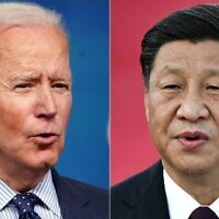 This combination of file pictures created on June 08, 2021, shows US President Joe Biden (left) in Washington, DC, June 2, 2021; and Chinese President Xi Jinping at Macau's international airport on December 18, 2019. (Mandel Ngan and Anthony Wallace/AFP)