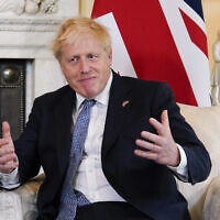 Britain's Prime Minister Boris Johnson at 10 Downing Street, London, June 6, 2022. (AP Photo/Alberto Pezzali, Pool)