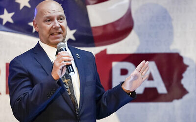 State Sen. Doug Mastriano, R-Franklin, a Republican candidate for Governor of Pennsylvania, speaks at a primary night election gathering in Chambersburg, Pa., May 17, 2022.(AP Photo/Carolyn Kaster, File)