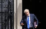 British Prime Minister Boris Johnson leaves 10 Downing Street in London, July 6, 2022 (AP Photo/Frank Augstein)