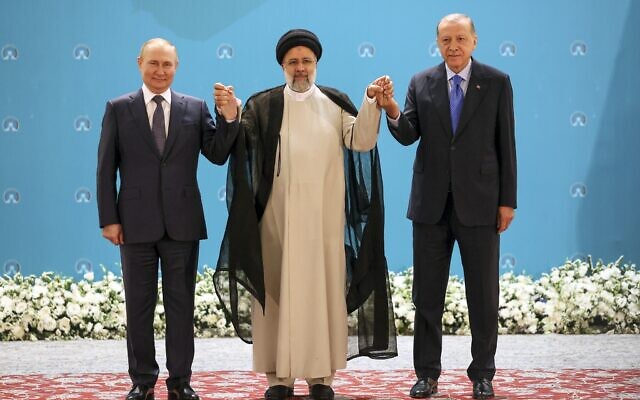 In Tehran, Putin, Raisi and Erdogan vow to continue Syria cooperation
