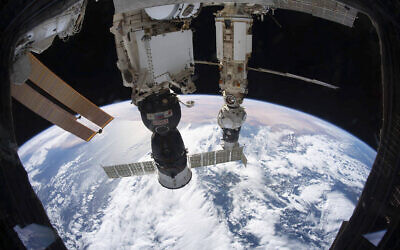 In this Dec. 6, 2021, file photo provided by NASA, the International Space Station orbited 264 miles above the Tyrrhenian Sea with the Soyuz MS-19 crew ship docked to the Rassvet module and the Prichal module, still attached to the Progress delivery craft, docked to the Nauka multipurpose module. (NASA via AP, File)