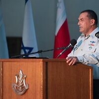 Maj. Gen. Eyal Zamir, then-outgoing IDF deputy chief of staff during a ceremony July 11, 2021. (Israel Defense Forces)