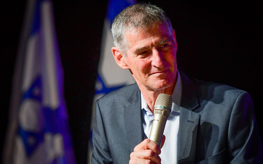 MK Yair Golan speaks during a conference hosted by Democrat TV in Jaffa, June 7, 2022. (Avshalom Sassoni/Flash90)