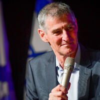 MK Yair Golan speaks during a conference hosted by Democrat TV in Jaffa, June 7, 2022. (Avshalom Sassoni/Flash90)