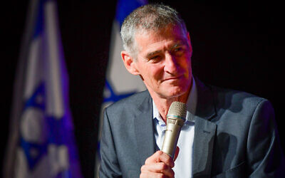 MK Yair Golan speaks during a conference hosted by Democrat TV in Jaffa, June 7, 2022 (Avshalom Sassoni/Flash90)
