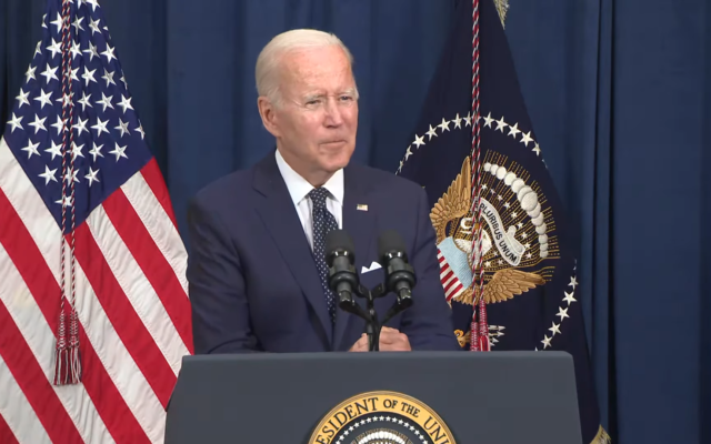 US President Joe Biden delivers remarks in Jeddah, Saudi Arabia, July 15, 2022. (Screenshot: Youtube)