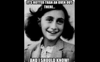 A meme about Anne Frank posted by the Atlantic Sports and Bar on July 22, 2022. (Screen capture)