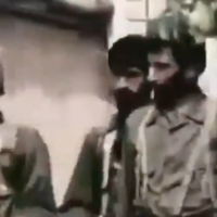 A screenshot from an undated video showing Ahmad Motevasselian, military attache of the Iranian embassy in Beirut, right, who is one among four Iranian officials who went missing in Lebanon during the country's war with Israel in 1982. (Screenshot/Twitter)