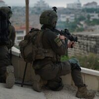Illustrative: Israeli soldiers are seen operating in the West Bank, July 6, 2022. (Israel Defense Forces)
