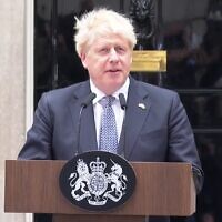 British Prime Minister Boris Johnson delivers resignation speech at Downing Street, London, July 7, 2022 (Screen grab/Sky News)
