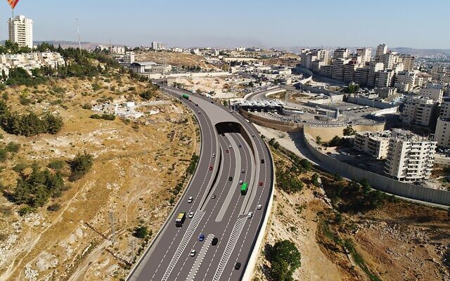 An artist rendering of the tunnel and highway system being built in northern Jerusalem in partnership with the Moriah Jerusalem Development Corporation, a municipality owned development company. (Moriah Jerusalem Development Corporation)
