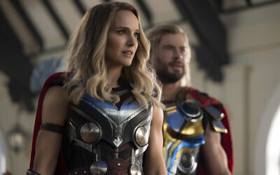 Natalie Portman and Chris Hemsworth in 'Thor: Love and Thunder.' (Courtesy: Walt Disney Studios Motion Pictures)