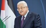 Palestinian Authority President Mahmoud Abbas holds a joint press conference with German Chancellor Olaf Scholz at the Chancellery in Berlin, Germany, on August 16, 2022. (Jens Schlueter/AFP)