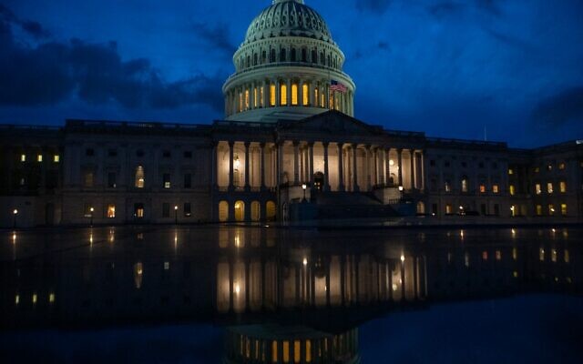 The US Capitol building is seen on the evening of August 6, 2022 in Washington, DC. (Anna Rose Layden/Getty Images/AFP)