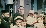 Townspeople of the predominantly Jewish village of Nasielsk, Poland, in 1938 as seen in Bianca Stigter’s 'Three Minutes - A Lengthening.' (Image courtesy of Family Affair Films, © US Holocaust Memorial Museum)
