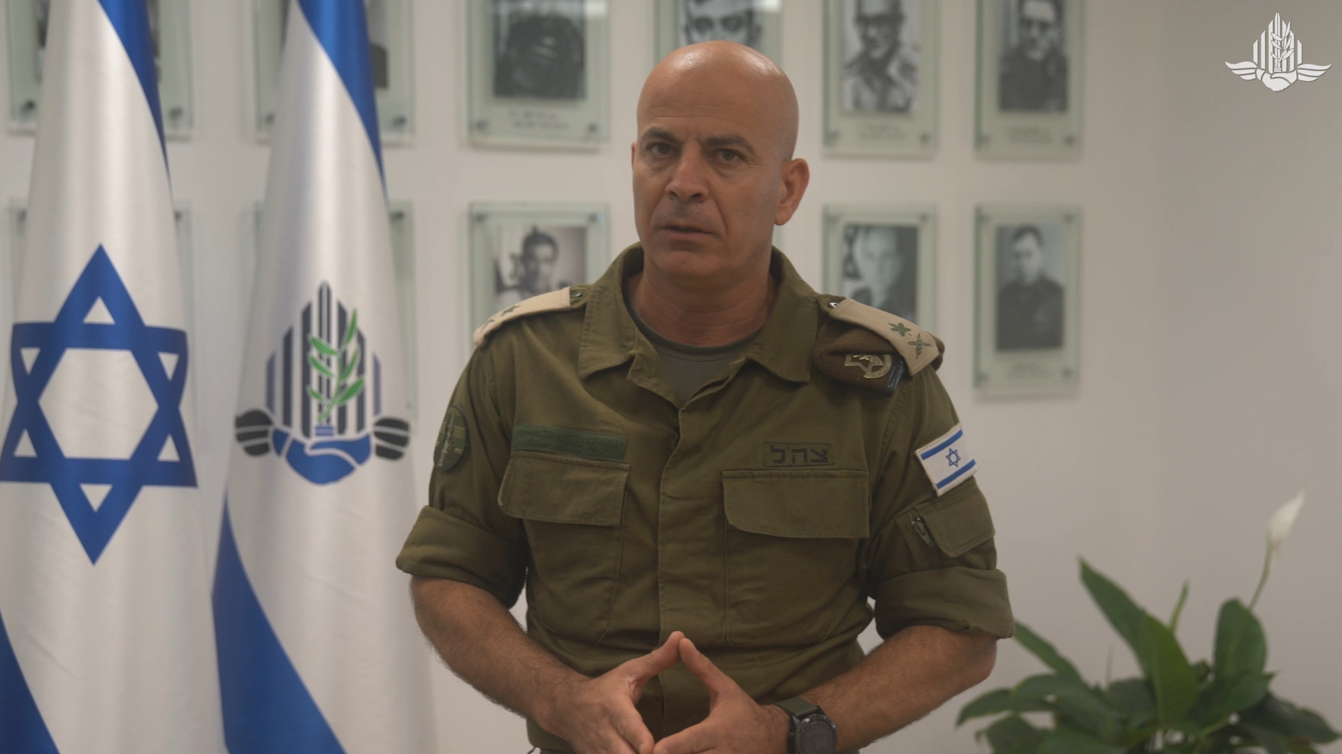 COGAT head Maj. Gen. Ghassan Alian in a video message to Gazans on August 5, 2022. (Screen capture/COGAT)
