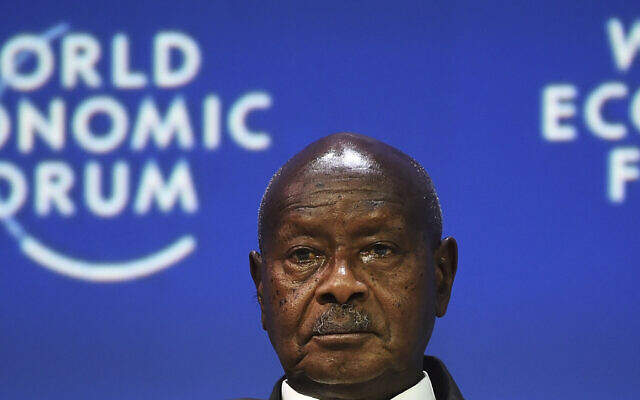 Ugandan President Yoweri Museveni attends the World Economic Forum on Africa Summit in Cape Town, South Africa, Sept 4, 2019. (AP Photo)