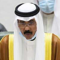 Illustrative: The Emir of Kuwait Sheikh Nawaf Al Ahmad Al Sabah performs the constitutional oath at the Kuwaiti National Assembly, in Kuwait, September 30, 2020. (AP Photo/Jaber Abdulkhaleg, File)