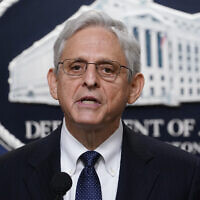 Attorney General Merrick Garland speaks at the Justice Department following the FBI search of Mar-a-Lago, August. 11, 2022, in Washington. (AP/Susan Walsh)
