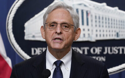 Attorney General Merrick Garland speaks at the Justice Department following the FBI search of Mar-a-Lago, August. 11, 2022, in Washington. (AP/Susan Walsh)