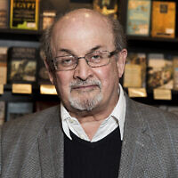 Author Salman Rushdie appears at a signing for his book "Home" in London on June 6, 2017. Rushdie was attacked while giving a lecture in western New York.  (Grant Pollard/AP)