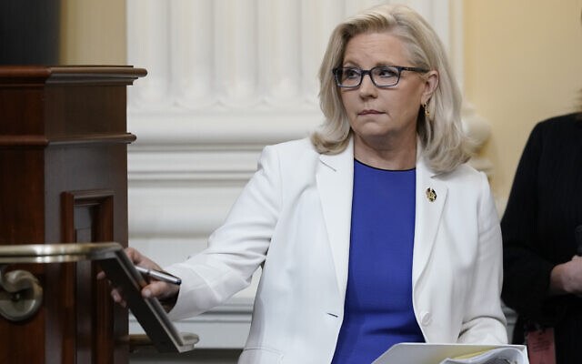 Republican Representative Liz Cheney of Wyoming arrives after a break as the House select committee investigating the January 6 attack on the US Capitol holds a hearing at the Capitol in Washington, July 21, 2022. (AP Photo/J. Scott Applewhite, File)