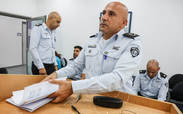 Israel Prisons Service Northern District Commander Arik Yaakov arrives for his testimony at the state commission of inquiry into the incident of the escape of the security prisoners from Gilboa Prison, in Modi'in, August 1, 2022. (Flash90)