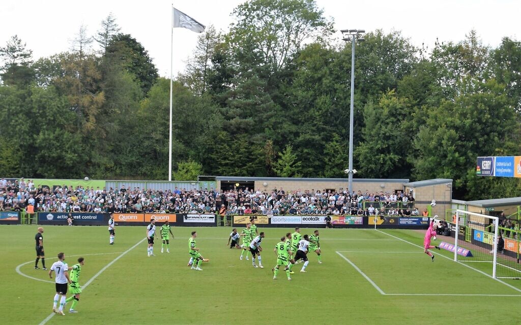 Forest Green Rovers play Plymouth Argyle at New Lawn Stadium in Nailsworth, England, August 20, 2022. (Shaul Adar)