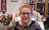 Screen capture from video of Marina Smith speaking about her own funeral, January 2022. (YouTube)