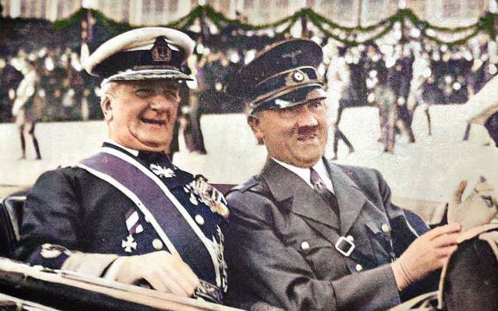 Miklos Horthy and Adolf Hitler in 1938.  (Wikimedia commons/ Mareček2000/ CC BY-SA)