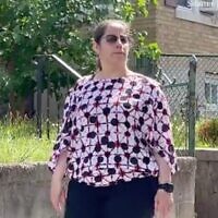 Screen capture from video of Silvana Fardos, whose son Hadi Matar is accused of stabbing author Salman Rushdie in New York, August 2022. (Daily Mail)