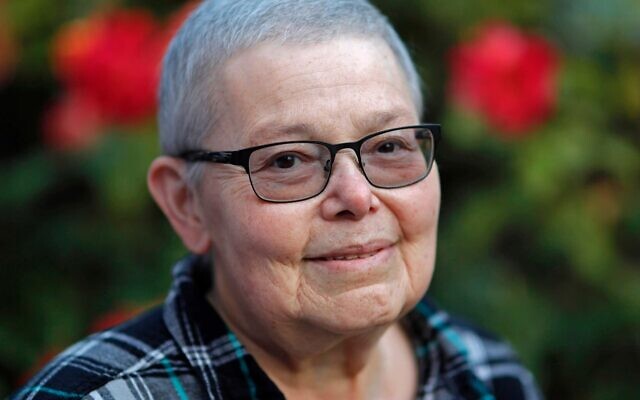 Lesbian author, poet and playwright Elana Dykewomon, photographed at her home in Oakland, Calif., on May 1, 2022, died Aug. 7, 2022. (Jane Tyska/Digital First Media/East Bay Times via Getty Images via JTA)