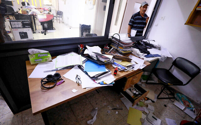 The Union of Palestinian Women's Committees (UPWC) offices after Israeli security forces carried out a raid in the West Bank city of Ramallah, August 18, 2022. (Flash90)